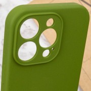 Чохол Silicone Case Full Camera Protective (AA) NO LOGO для Apple iPhone 15 Pro Max (6.7"), Зелений / Dark Olive