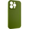 Чехол Silicone Case Full Camera Protective (AA) NO LOGO для Apple iPhone 15 Pro Max (6.7"), Зеленый / Dark Olive