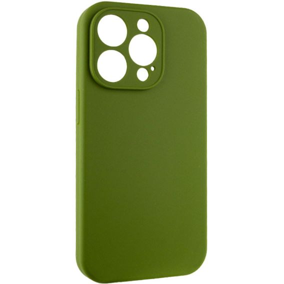 Чехол Silicone Case Full Camera Protective (AA) NO LOGO для Apple iPhone 15 Pro Max (6.7"), Зеленый / Dark Olive