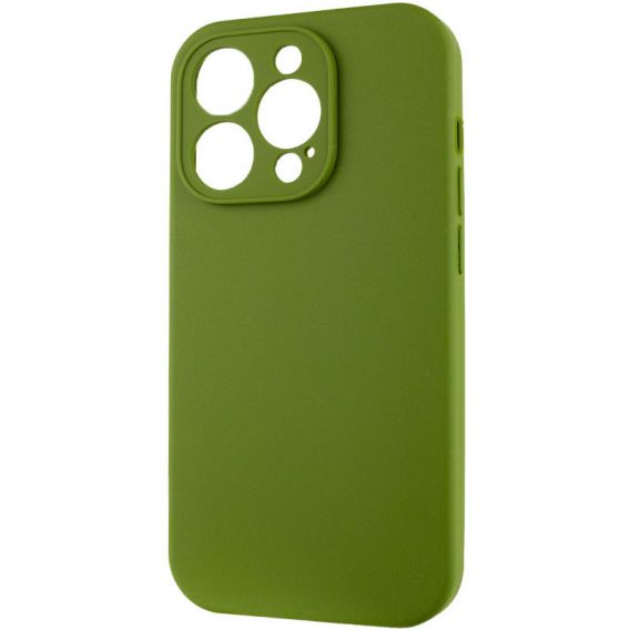 Чехол Silicone Case Full Camera Protective (AA) NO LOGO для Apple iPhone 15 Pro Max (6.7"), Зеленый / Dark Olive