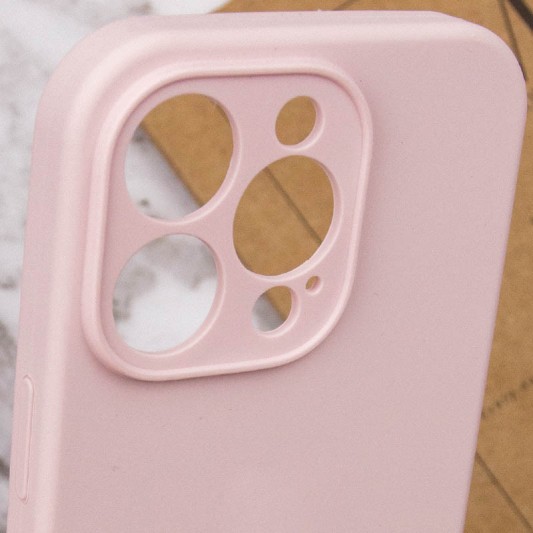 Чехол Silicone Case Full Camera Protective (AA) NO LOGO для Apple iPhone 15 Pro Max (6.7"), Розовый / Chalk Pink - изображение 5