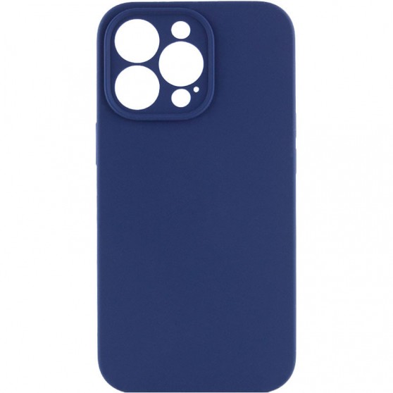 Чехол Silicone Case Full Camera Protective (AA) NO LOGO для Apple iPhone 15 Pro Max (6.7"), Синий / Deep navy