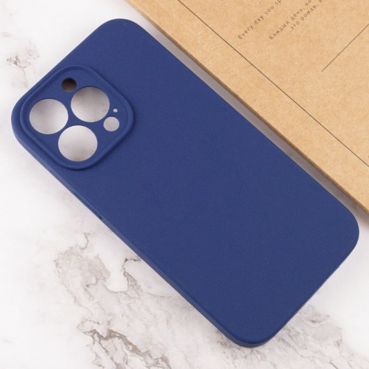 Чехол Silicone Case Full Camera Protective (AA) NO LOGO для Apple iPhone 15 Pro Max (6.7"), Синий / Deep navy - изображение 2
