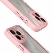TPU чохол Transparent + Colour 1,5mm для Apple iPhone 12 Pro Max (6.7"), Pink