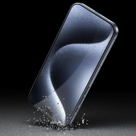 Защитное 3D стекло Blueo Invisible Airbag Anti-broken для Apple iPhone 14 Pro / 15 / 16 (6.1") Черный - изображение 5