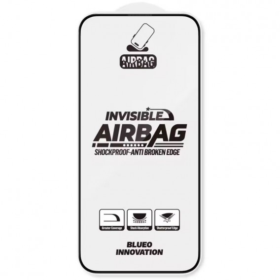Защитное 3D стекло Blueo Invisible Airbag Anti-broken для Apple iPhone 15 Pro Max (6.7"), Черный