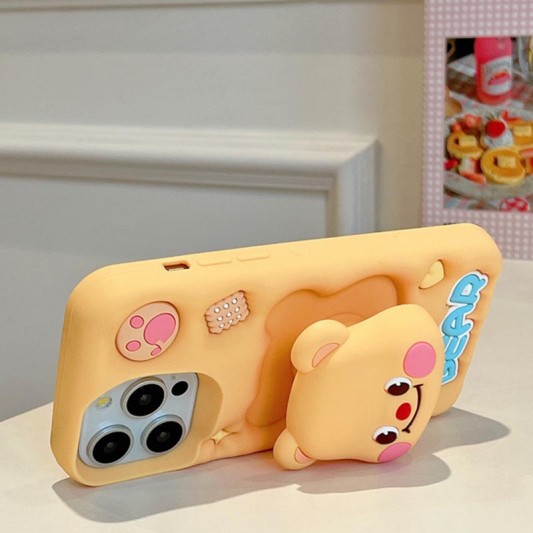 Силиконовый чехол Funny 3D для Apple iPhone 13 Pro Max (6.7"), Little bear - изображение 1