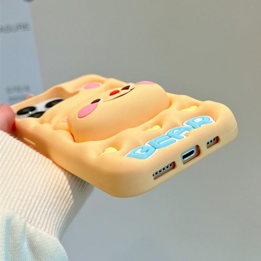 Силиконовый чехол Funny 3D для Apple iPhone 13 Pro Max (6.7"), Little bear - изображение 2
