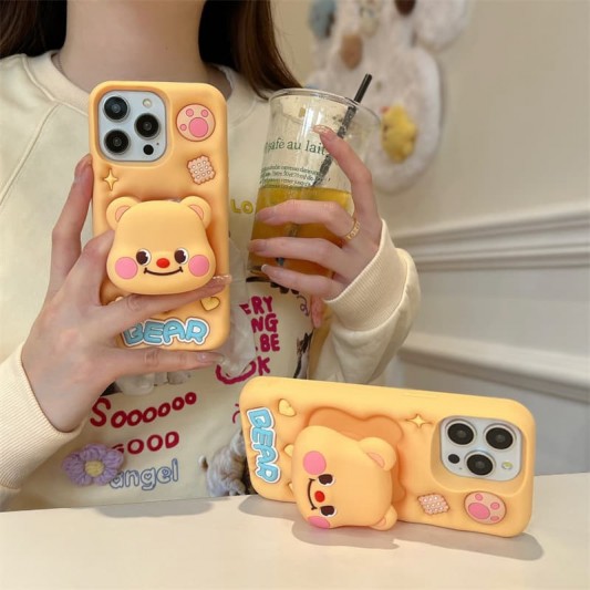 Силиконовый чехол Funny 3D для Apple iPhone 13 Pro Max (6.7"), Little bear - изображение 5