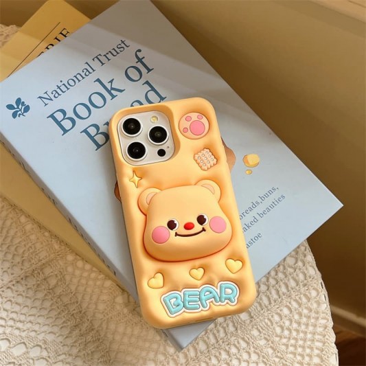 Силиконовый чехол Funny 3D для Apple iPhone 13 Pro Max (6.7"), Little bear - изображение 6