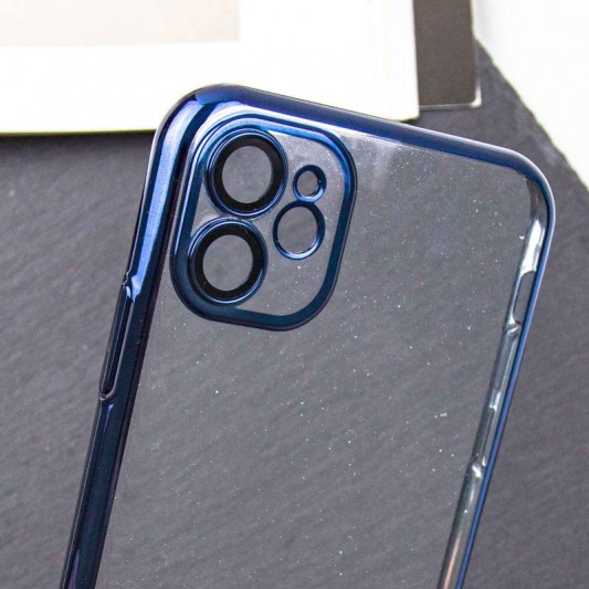 Чехол TPU+PC Glittershine для Apple iPhone 12 (6.1") Dark Blue - изображение 1