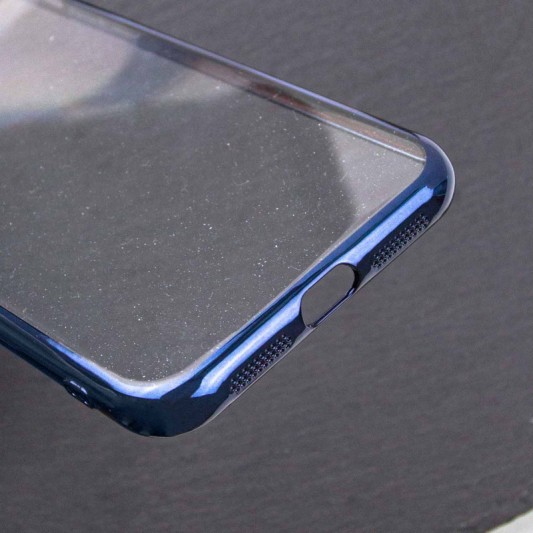 Чехол TPU+PC Glittershine для Apple iPhone 12 (6.1") Dark Blue - изображение 3