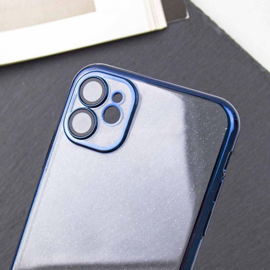 Чехол TPU+PC Glittershine для Apple iPhone 12 (6.1") Dark Blue - изображение 4