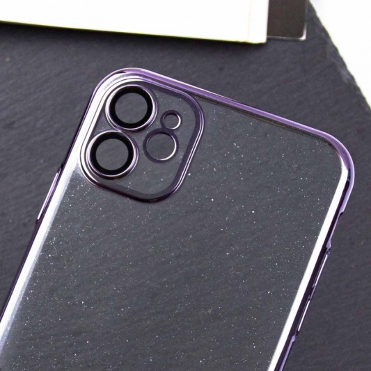 Чохол TPU+PC Glittershine для Apple iPhone 12 (6.1") Purple - зображення 5 