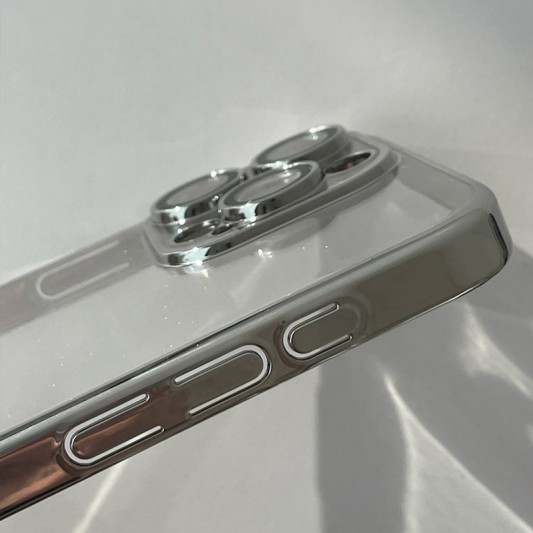 Чохол TPU+PC Glittershine для Apple iPhone 13 Pro (6.1"), Silver - зображення 1 