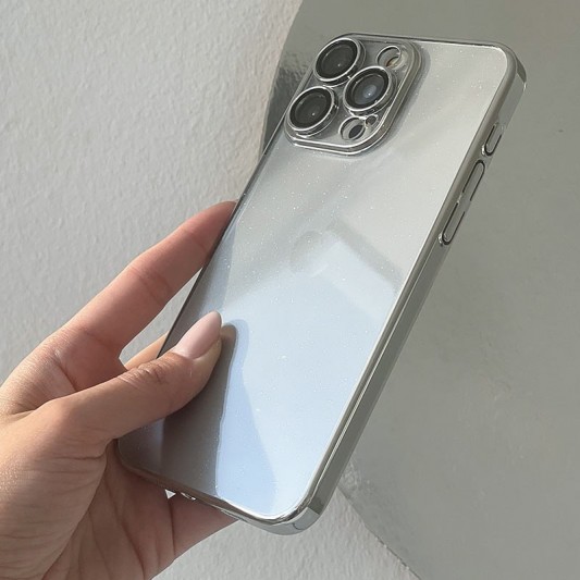 Чохол TPU+PC Glittershine для Apple iPhone 13 Pro (6.1"), Silver - зображення 2 
