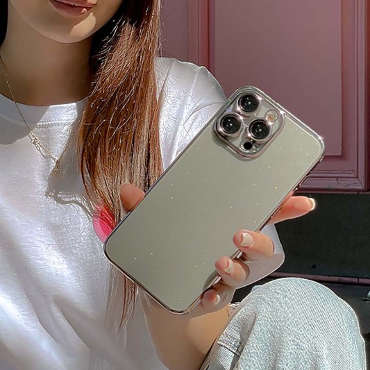 Чохол TPU+PC Glittershine для Apple iPhone 13 Pro (6.1"), Silver - зображення 5 