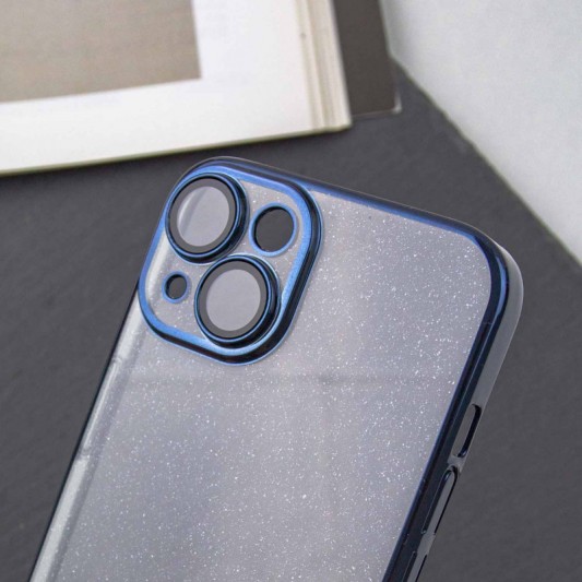 Чохол TPU+PC Glittershine для Apple iPhone 14 (6.1") Dark Blue - зображення 5 