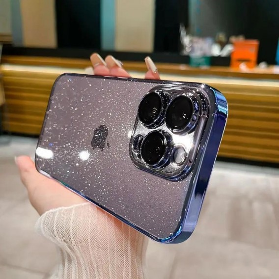 Чехол TPU+PC Glittershine для Apple iPhone 14 Pro (6.1"), Dark Blue
