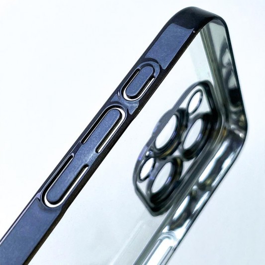 Чехол TPU+PC Glittershine для Apple iPhone 14 Pro (6.1") Dark Blue - изображение 5