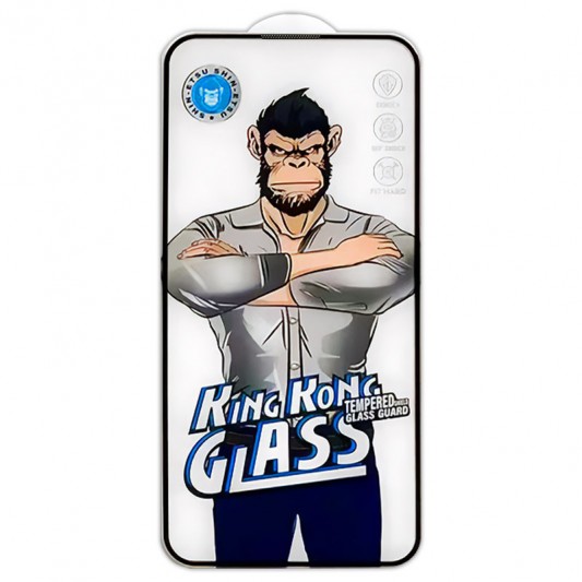 Захисне 2.5D скло King Kong HD для Apple iPhone 14 Pro / 15 / 16 (6.1") Чорний - зображення 1 