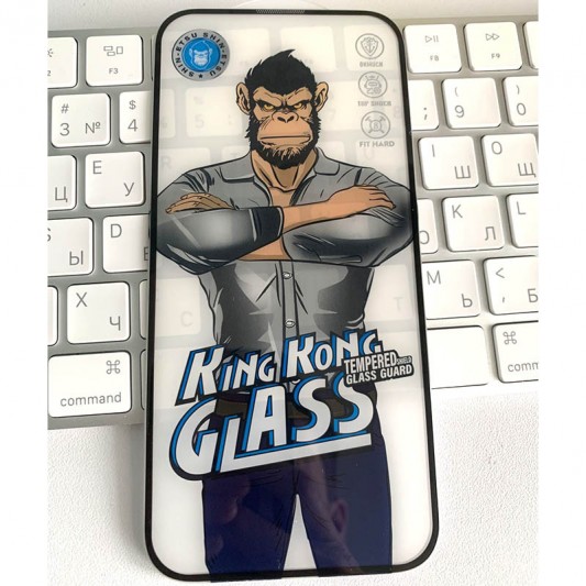 Захисне 2.5D скло King Kong HD для Apple iPhone 14 Pro / 15 / 16 (6.1") Чорний - зображення 2 
