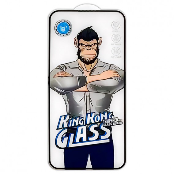 Защитное 2.5D стекло King Kong HD для Apple iPhone 15 Pro (6.1"), Черный