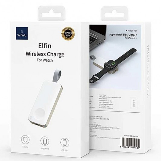 Портативное ЗУ Power Bank WIWU Wi-M19 For Apple Watch 1200 mAh White - изображение 3