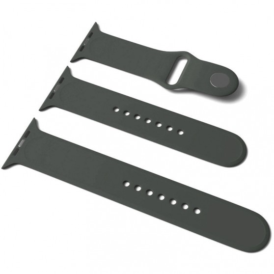 Силиконовый ремешок для Apple Watch Sport Band 42(ser.1-3)/44/45/46/49mm (S/M & M/L) 3pcs Зеленый / Olive