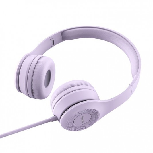 Накладные наушники Hoco W21 (3.5mm/1.2m) Фиолетовый - изображение 1
