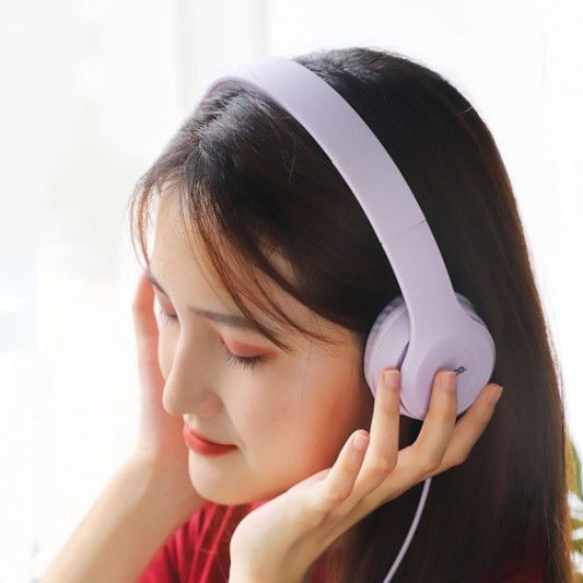 Накладные наушники Hoco W21 (3.5mm/1.2m) Фиолетовый - изображение 2