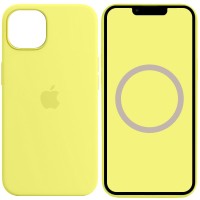 Чохол Silicone case (AAA) with Magsafe and Animation для Apple iPhone 13 (6.1") Жовтий / Lemon Zest