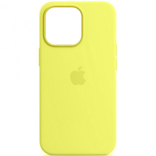 Чохол Silicone case (AAA) with Magsafe and Animation для Apple iPhone 13 Pro (6.1") Жовтий / Lemon Zest - зображення 2 