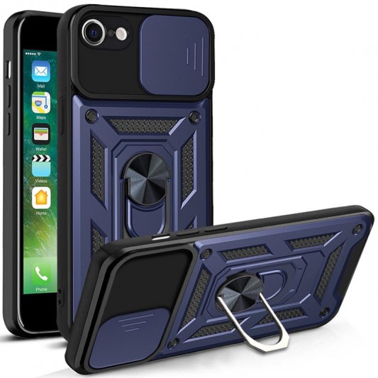 Ударостійкий чохол Camshield Serge Ring для Apple iPhone 7 / 8 / SE (2020) (4.7") Синій