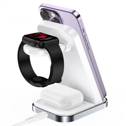 БЗП Acefast E15 desktop 3-in-1 White - зображення 4 