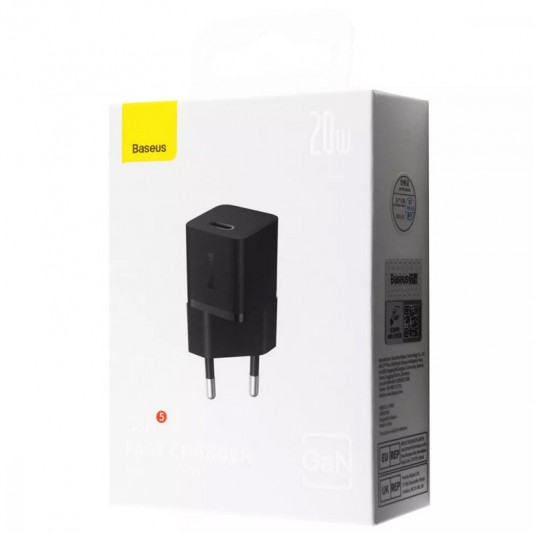 СЗУ Baseus GaN5 Fast Charger (mini) PD20W (1USB-C) (CCGN05010) Black - изображение 3
