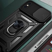 Противоударный чехол на iPhone X / XS - Camshield Serge Ring, Черный