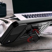 Противоударный чехол на iPhone X / XS - Camshield Serge Ring, Черный