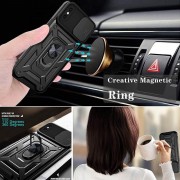 Противоударный чехол на iPhone X / XS - Camshield Serge Ring, Черный