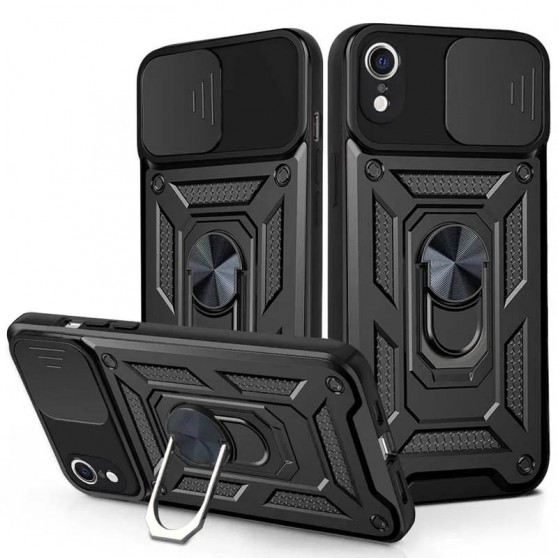 Ударопрочный чехол Camshield Serge Ring для Apple iPhone XR (6.1") Черный