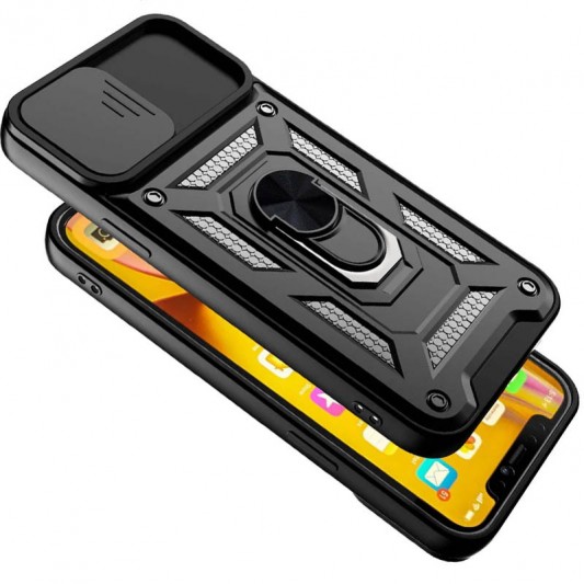Ударостійкий чохол Camshield Serge Ring для Apple iPhone XR (6.1") Чорний - зображення 2 