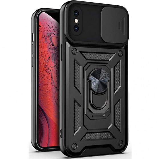 Ударопрочный чехол Camshield Serge Ring для Apple iPhone XS Max (6.5") Черный