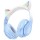 Накладные беспроводные наушники Hoco W42 Cat, Crystal Blue