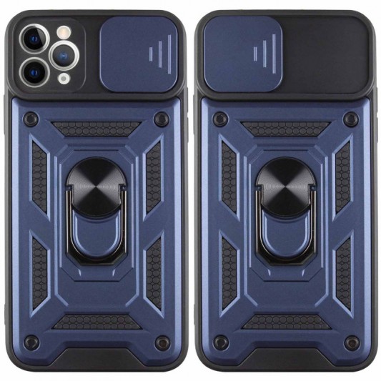 Ударостійкий чохол Camshield Serge Ring для Apple iPhone 12 Pro / 12 (6.1") Синій - зображення 2 