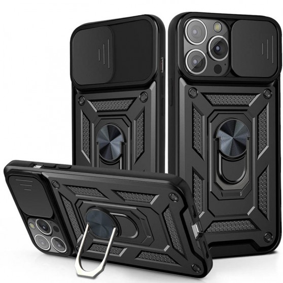 Ударопрочный чехол Camshield Serge Ring для Apple iPhone 12 Pro / 12 (6.1") Черный