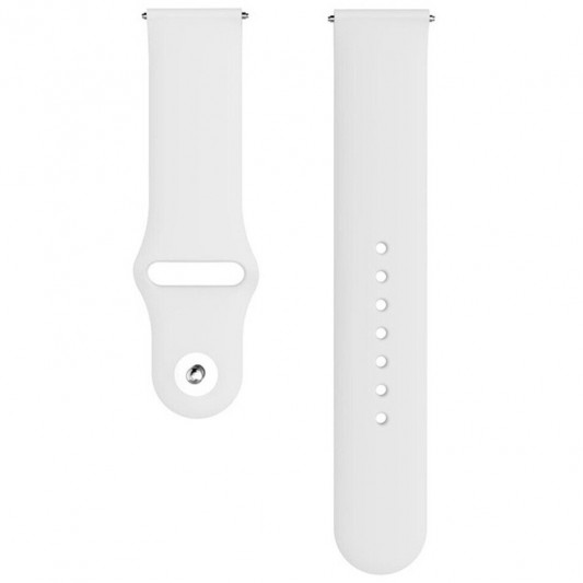 Силіконовий ремінець Sport для Smart Watch 20mm Білий / White - зображення 2 
