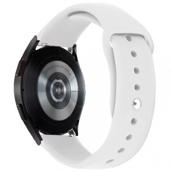 Силиконовый ремешок Sport для Smart Watch 22mm Белый / White
