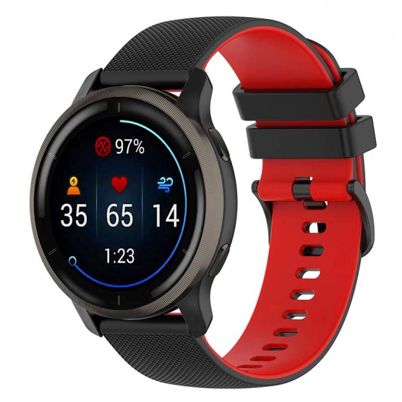 Ремешок Ribby для Smart Watch 20mm, Black / Red
