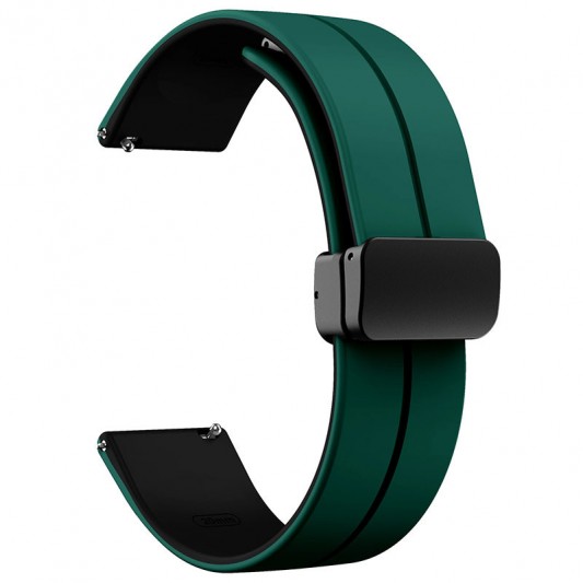 Силиконовый ремешок Classy для Smart Watch 20mm Green / Black - изображение 1