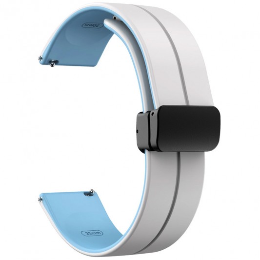 Силиконовый ремешок Classy для Smart Watch 20mm White / Blue - изображение 1